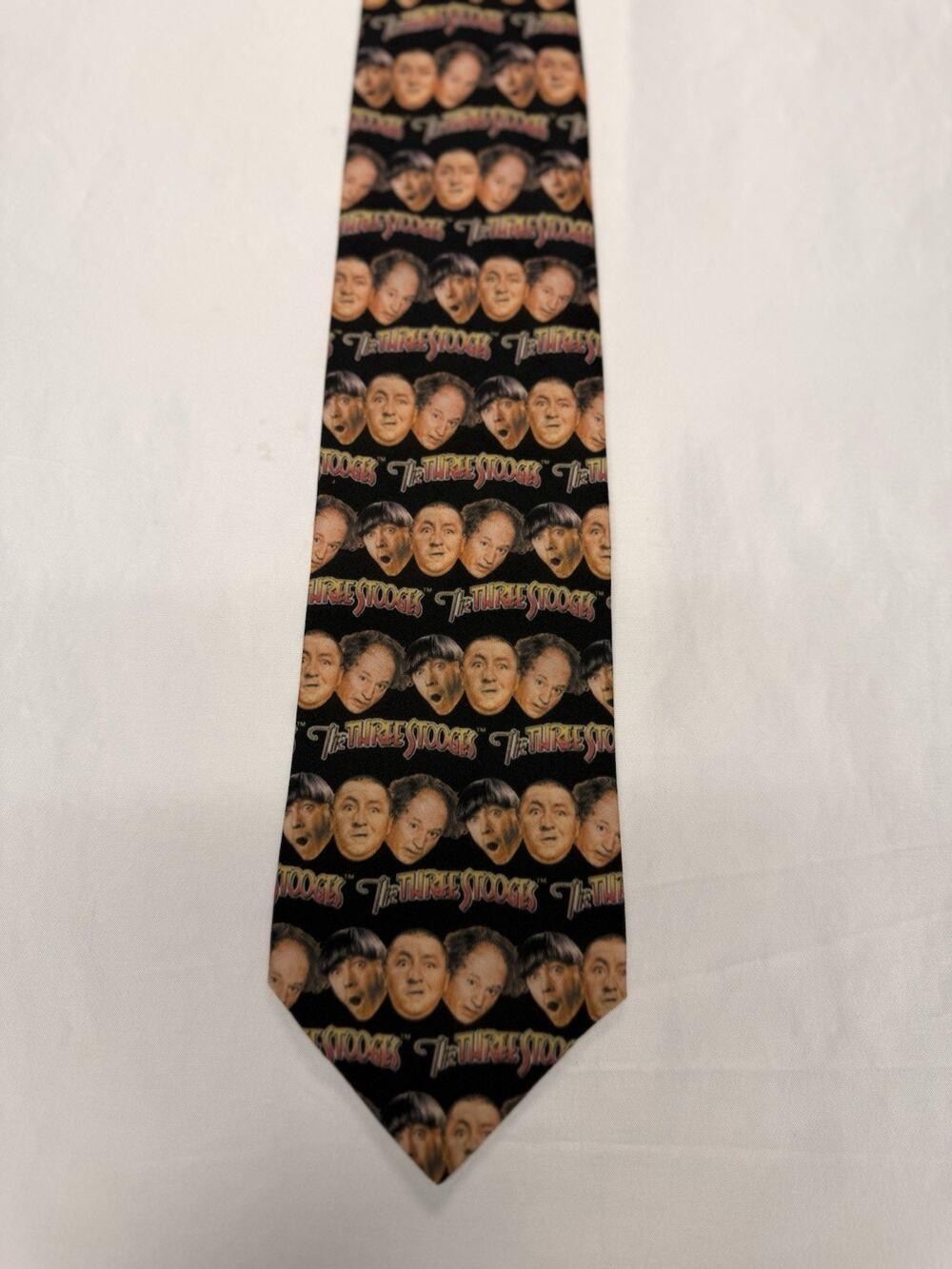 Vintage 1997 Ralph Martin Tie The Three Stooges Heads 56"x3.5" Necktie
